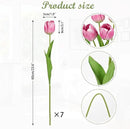 Artificial Tulips Flowers – 24" Long Stem Faux Tulips, 7PCS Real Touch Fake Pink Tulip for Vase, Farmhouse, Kitchen, Spring & Wedding Home Decor by CozyNest Decor