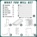 Pegboard Combination Kit, 25.2" x 50.4" Wall Mounted Storage Set with 8 Pegboards & 40 Accessories Hanging, Peg Boards Organizer by CozyNest Decor