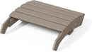 WestinTrends Dylan Outdoor Patio HDPE Adirondack Ottoman Footrest, Weathered Wood by CozyNest Decor