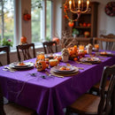 sancua Rectangle Tablecloth - 70 x 90 Inch - Stain and Wrinkle Resistant Washable Polyester Table Cloth, Decorative Fabric Table Cover for Dining Tables, Buffet Parties and Camping, Purple by CozyNest Decor