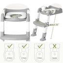 Wiifo Sturdy Potty Ladder with Soft Padded Cushion for Kids and Toddler, Step Stool Ladder for Toilet Training Seat(Grey White) by TinyTreasures Baby Boutique