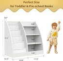 4 Tier Kids Bookshelf Set of 2, 4 Layer Sling Kids Book Shelf for Kids Rooms,Wood Children Bookcase,Baby Storage Book Rack,Toddler Bookshelf, Book and Toy Organizer,Book Display Shelf for Nursery by TinyTreasures Baby Boutique