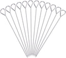 8 Inch Stainless Steel BBQ Skewers, Shish Kebab Kabob Skewers 12 pcs by GreenHaven Gardens