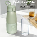 Portable Bottle Warmer for Travel - Super Fast Charging & 5-Min Heating for Breast Milk, Formula & Water, 17oz Large Capacity, Baby Flask for Vehicle Car Airplane Journey (500ML) by TinyTreasures Baby Boutique