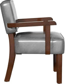 PU Leather Accent Chair, Oversized Living Room Chairs with Soft Seat and Armrests, Armchair for Bedroom, Dinning, Reading, Waiting Rooms by CozyNest Decor