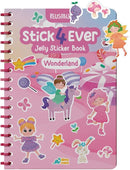 Stick4Ever Jelly Sticker Book - for Kids - Waterproof, Easy to Clean Jelly Stickers for Kids - Reusable Sticker Book for Toddlers with 50 Pc of Reusable Stickers (Wonderland) by TinyTreasures Baby Boutique