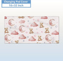 Custom Baby Crib Set, 5 Pcs Personalized Name Pink Bear Theme for Infants Toddlers, Nursery Bedding for Girls, Double Layer Customized Gifts by TinyTreasures Baby Boutique