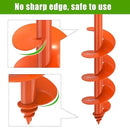Auger Drill Bit for Planting 4 x 24'', Threaded Garden Auger Post Hole Digger, Spiral Drill Earth Dirt Soil Augers for Bulb, Tulip, Tree, Fence Post and Umbrella Holes, Fits in 3/8” Drill Chuck by GreenHaven Gardens