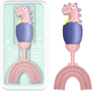 U-Shaped Toothbrush for Kids Ages 2-7， Soft Food-Grade Silicone for Sensitive Gums， 360° Teeth Cleaning Design，Training & Travel-Friendly Toddlers' Toothbrush (Purple) by TinyTreasures Baby Boutique
