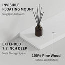 SAUMONIERES Floating Shelves 8 Inch Deep Solid Wood Wide Wall Shelf Set of 2 Wall Mounted for Bedroom Bathroom Living Room Kitchen, 24 Inch White by CozyNest Decor