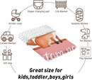 Custom Name Crib Bedding Set - Fox Theme, Personalized Nursery Bedding 3-Piece Set– Soft Blanket, Fitted Sheet, Changing Pad Cover – for Newborns Girls Nursery Gifts by TinyTreasures Baby Boutique