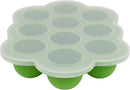 WeeSprout Silicone Freezer Tray with Clip on Lid Perfect Food Storage Container for Homemade Baby Food, Vegetable, Fruit Purees, and Breast Milk (Bright Green, Ten 1.5 Ounce Sections) by TinyTreasures Baby Boutique