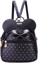 KL928 Girls Bowknot Polka Dot Cute Mini Backpack Small Daypacks Convertible Shoulder Bag Purse for Women by TinyTreasures Baby Boutique
