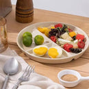 9" Unbreakable Divided Plates Set of 5, Wheat Straw Plate Reusable Dinnerware Portion Control Plate, Round Bariatric Plastic Plate for Kids Adults, BPA-free, Dishwasher Safe by CozyNest Decor