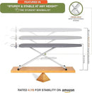 Xabitat Full Size Ironing Board 57" X 15" with Wall Mount Hanger, Full Metal Construction Iron Board, Built in Iron Caddy, Heat & Scorch Resistant Fabric, Cord Holder, Anti-Skid Feet, Heavy Duty by CozyNest Decor