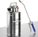 2 Gallon Garden Sprayer, 304 Stainless Steel Chemical Sprayer, Hand Pump Sprayer, with Pressure Gauge, Adjustable Nozzle, 20" Sprayer Wand, 3.3ft Hose & Safety Valve by GreenHaven Gardens