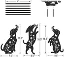 Metal Dog Statues for Garden,3 Pack Silhouette Beagle Garden Decor for Outside,Outdoor Dog Decor by GreenHaven Gardens