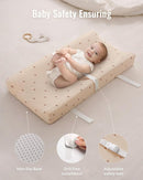 Blissful Diary Muslin Baby Changing Pad with Waterproof Lining Foam, Diaper Changing Table Pad with Cover for Dressers (Sunshine, Rectangular) by TinyTreasures Baby Boutique