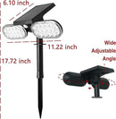 Luwint Solar Motion Lights Outdoor, Waterproof Solar Powered Flood & Security Lights for Outside, 2 Heads Swivel 360 Angle Solar Lights with Ground Stake by GreenHaven Gardens