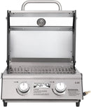 Monument Grills Clearview® 2-Burner Tabletop Propane Gas Grill with 1 Pound Tank Adapter(2 items) by GreenHaven Gardens