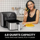 Air Fryer 6.8 Quarts, 10-in-1 Functions, Air Fry, Roast, Bake, Broil, Dehydrate, Large & Compact Air Fryers, Nonstick & Dishwasher-Safe Airfryer Basket, Stainless Steel Air Fryer, Easy to Use by CozyNest Decor