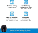 PowerXL Air Fryer 7 QT Maxx Classic, Extra Hot Air Fry, Cook, Crisp, Broil, Roast, Bake, High Gloss Finish, Nonstick, Black by CozyNest Decor