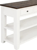 Solid Wood Console Table,Sofa Table with Storage Drawers and Bottom Shelf,Entryway Table for Entry Hallway Foyer Sofa Couch Table,Fully Assembled (48.8" Antique White) by CozyNest Decor