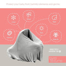 Byrd & Blume Maternity Nursing Cover Breathable Lightweight Breastfeeding Cover Wrap Shawl Scarf Poncho Full 360 (Gray, One size) by TinyTreasures Baby Boutique