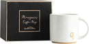 COLLECTIVE HOME - Monogram Ceramic Mugs, 15 oz Golden Initial Coffee Cups, Elegant Alphabet Tea Mugs, Elegant Personalized Mug with Gift Box, Luxurious Cups for Office and Home (q) by CozyNest Decor