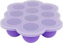 WeeSprout Silicone Freezer Tray with Clip on Lid Perfect Food Storage Container for Homemade Baby Food, Vegetable, Fruit Purees, and Breast Milk (Bright Purple, Ten 1.5 Ounce Sections) by TinyTreasures Baby Boutique
