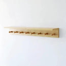 Entrance Coat Rack ，Coat Hooks, Wall-Mounted Wooden Hook Rack, Wall-Mounted Shelves are Very Suitable (Oak Colored Finish-2) by CozyNest Decor