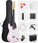 DONNER DST-80 Electric Guitar 39” Beginner Electric Guitar Kit with Amp, Classic SSS Pickup Complete with Gig Bag, Tuner, Capo, Strap, Picks, and Free Online Lessons by TinyTreasures Baby Boutique