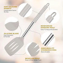 5-Piece Silicone Kitchen Tool Set, BPA-Free, Heat-Resistant, Non-Stick & Dishwasher-Safe, with Slotted/Solid Spoons & Spatulas for Frying, Mixing, Draining – Includes Multi-Purpose Serving Hook(Khaki) by CozyNest Decor