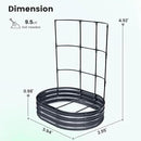KING BIRD Raised Garden Bed with Wall Trellis Galvanized Planter Garden Box Outdoor for Gardening, Climbing Vegetables, Flowers 3.94x2.95x0.98 Ft, Dark Grey by GreenHaven Gardens