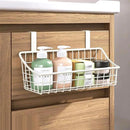 LeleCAT Over Cabinet Door Basket with hook Grid Storage Basket, Kitchen Storage Organizer,Over Cabinet Door Organizer,Hanging it behind a door or on a railing, Small, BLack,2 Pack by CozyNest Decor