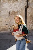 Beco Toddler Carrier with Extra Wide Seat, 100% Cotton - Backpack Style and Front-Carry, Lightweight & Breathable, Toddler Sling Carrier 20-60 lbs (Ecru) by TinyTreasures Baby Boutique