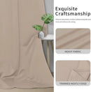 Easy-Going Blackout Curtains for Bedroom, Solid Thermal Insulated Grommet and Noise Reduction Window Drapes, Room Darkening Curtains for Living Room, 2 Panels(42x72 in, Beige) by CozyNest Decor