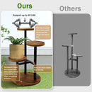 AUGOSTA 3 Tier Plant Stand, Tall Metal Wood Shelf Holder for Indoor, Outdoor Display Rack Flower Pot Stand for Corner Living Room Balcony Garden Patio by GreenHaven Gardens