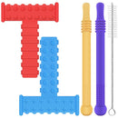 ERKOON Sensory Chew Toys for Autistic Children, 4pcs Teething Chewy Tubes Oral Motor Toys for Chewies with Special Needs, Autism Children Teether Straw BPA Without Refrigerator & Dishwasher Safe by TinyTreasures Baby Boutique
