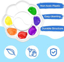 Nicpro Washable Paint for Kids, Kids Painting Set with 10 Paintbrushes, Palettes, Sponge, 6 Vibrant Colors 8.45oz, Non Toxic Washable Finger Paint for Toddlers Preschool Children Art Painting Supplies by TinyTreasures Baby Boutique