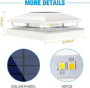 VOLISUN Solar Post Cap Light Outdoor Waterproof 16pack,Solar Fence - Post Lights for 4x4 5x5 6x6 Wooden/Vinyl Post,White Deck Cap Light Solar Powered with Warm White for Garden/Patio/Porch by CozyNest Decor