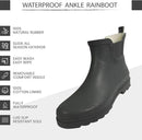 NORTY - Womens Ankle Rain Boots - Ladies Waterproof Winter Spring Garden Boot runs ½ size large by GreenHaven Gardens