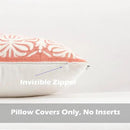 HWY 50 Pink Decorative Lumbar Pillow Cover Rectangle 12x20 Inch (1 Piece), Embroidered Cotton Farmhouse Cushion Cover Pillow Case for Sofa Couch Living Room Bed, Minimalist Floral by CozyNest Decor