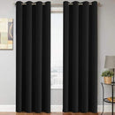 H.VERSAILTEX Thermal Insulated Grommet Blackout Curtains for Bedroom (2 Panels, 52 x 96 -Inch,Solid Black) by CozyNest Decor