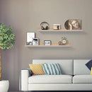 AZSKY 2pc 36in Natural Wood Floating Shelves, Country Rustic Style Wall Shelves for Kids Books, Photo Picture Ledge, Nursery Decor by CozyNest Decor