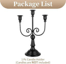 Sziqiqi Candle Holders 3-Arms Candelabra - Black Halloween Candelabras Metal Candleholder Stands Decoration for Thanksgiving Christmas by CozyNest Decor