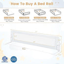 HONEY JOY Bed Rail for Toddlers, Extra Long, Foldable Portable Swing Down Safety Bed Guard Rail, Toddler Bed Rails for Crib, King Queen Full Twin Size Bed Mattress (White, 2 Pack, 71 Inch) by TinyTreasures Baby Boutique