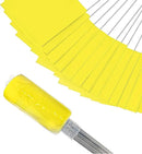 Zozen 100Pack Yellow Marking Flags, Writable/15x4x5 Inch, Yard Flags for Lawn & Irrigation & Landscape & Sprinkler & Survey & Dog Training. by GreenHaven Gardens