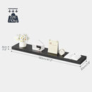 HOOBRO Floating Shelves for Wall, Wall Mounted Shelf Set of 2, 47.2" Hanging Shelf with Invisible Brackets, for Wall in Bathroom, Bedroom, Toilet, Kitchen, Living Room, Office, Black BK120BJP201 by CozyNest Decor