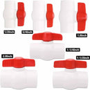 4Pcs 1" PVC Ball Valve Water Pipe Shut-off Valve Socket with Red T-Handle for Cold Water Supply lines, Irrigation Pipe fitting System(Socket x Socket), Schedule 40 by GreenHaven Gardens